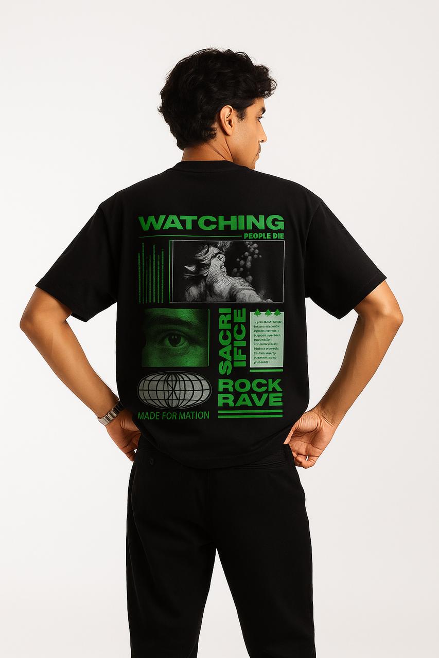 Cyber Matrix Graphic Streetwear T-Shirt
