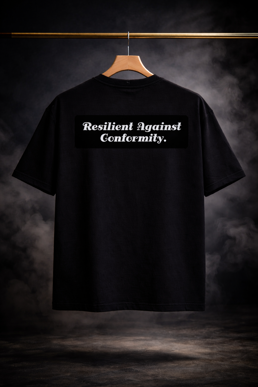 Resilient Against Conformity Oversized T-Shirt – Minimal Statement Tee