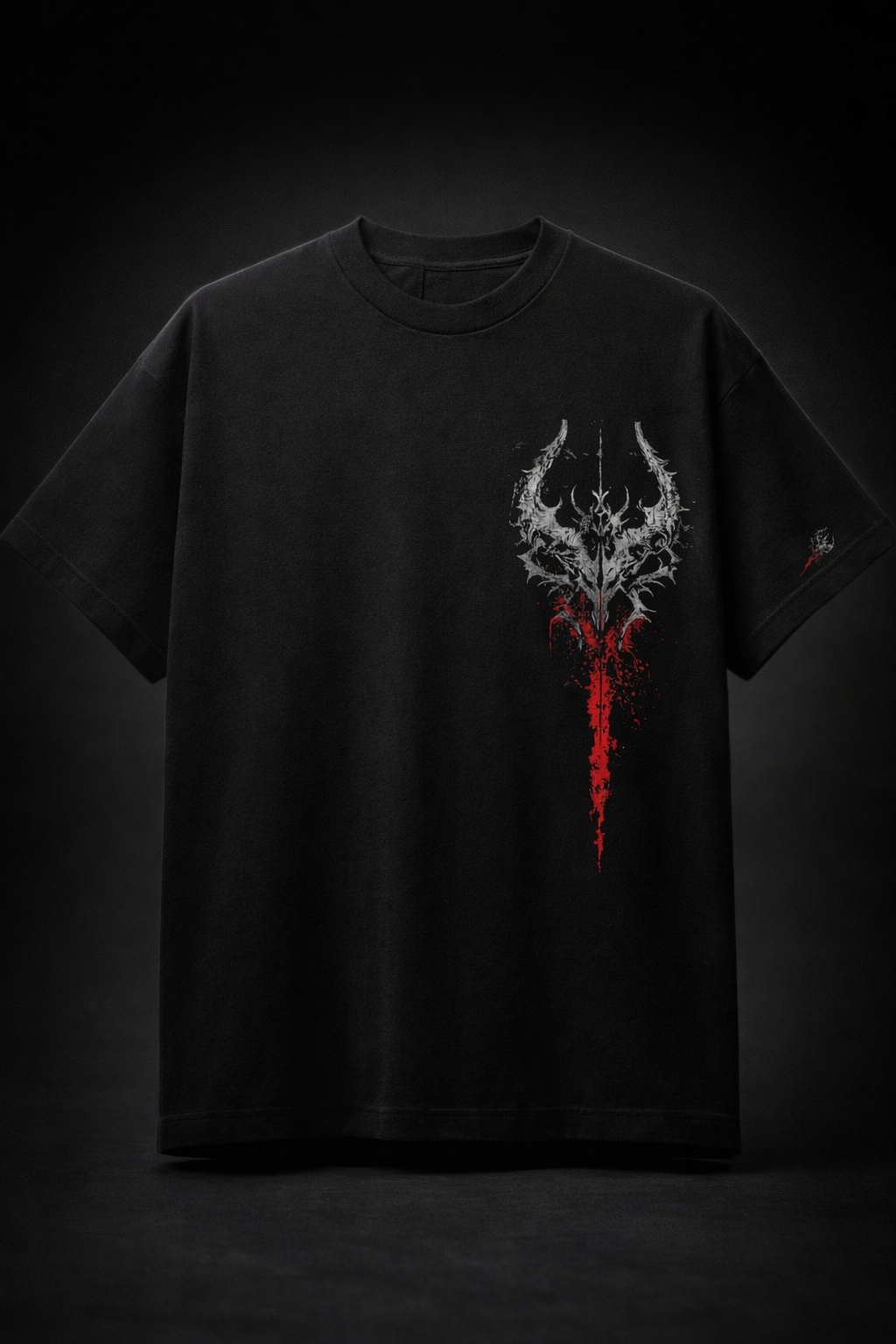 Dark Reign Graphic Oversized T-Shirt – Black Streetwear Edition