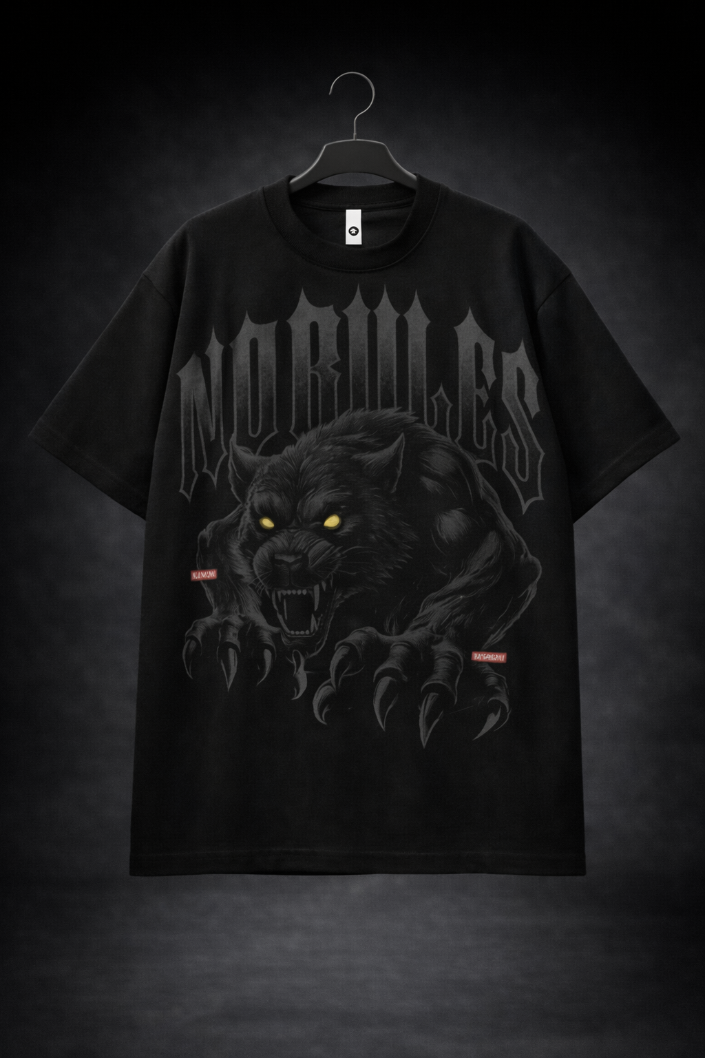 No Rules Panther Oversized T-Shirt – Black & White Streetwear Edition