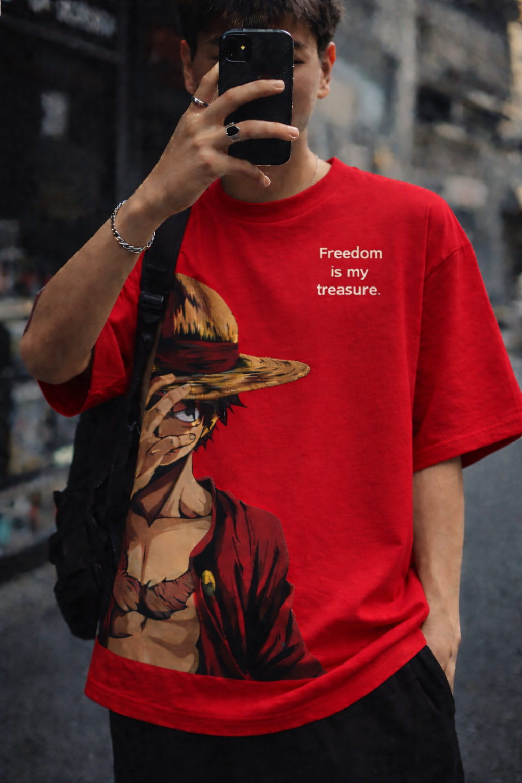 Freedom Oversized Graphic Tee – Off White