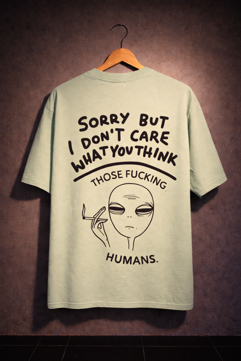 Alien Attitude Graphic Oversized Streetwear T-Shirt