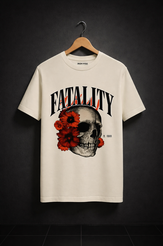 Fatality Skull Rose Graphic Streetwear T-Shirt