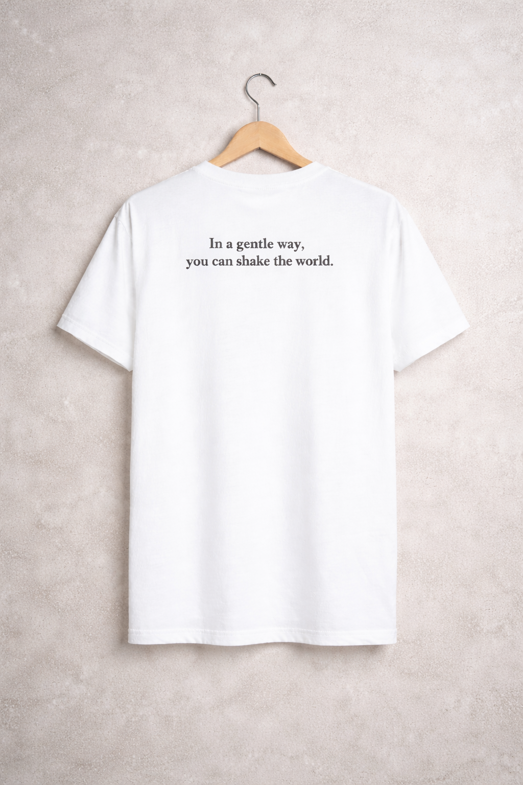 Gentle Power Statement Oversized T-Shirt – Minimal Quote Edition