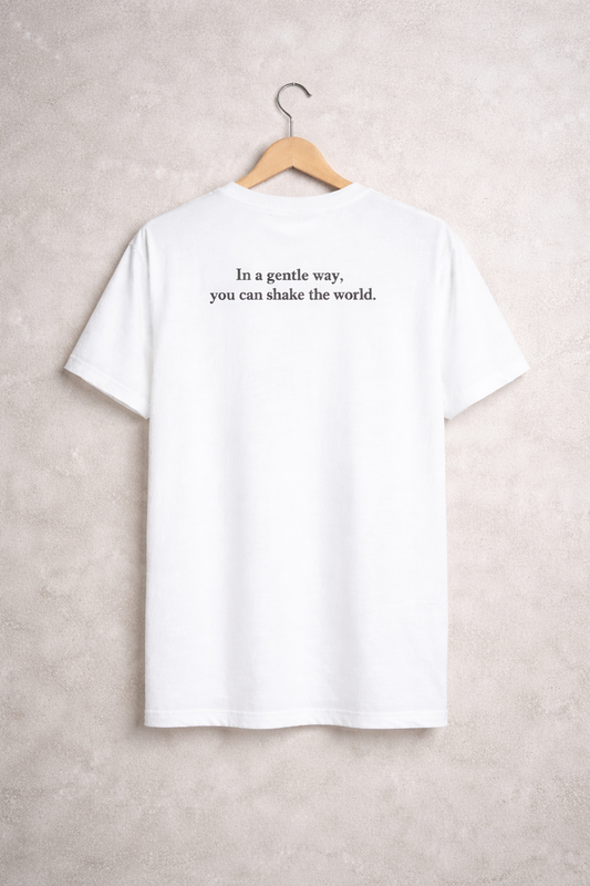 Gentle Power Statement Oversized T-Shirt – Minimal Quote Edition