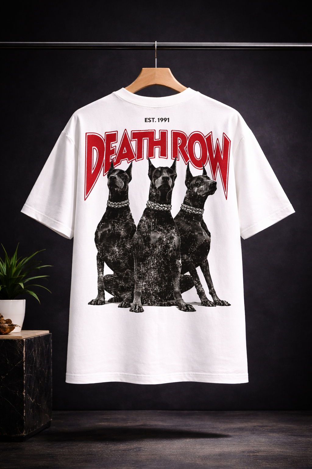 Death Row Oversized T-Shirt – Doberman Graphic Streetwear