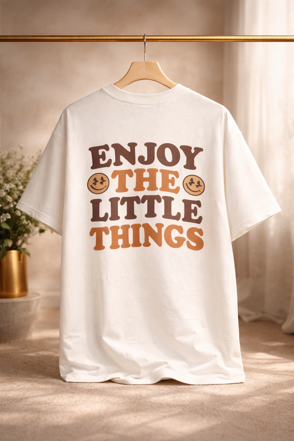 Enjoy The Little Things Oversized T-Shirt – Minimal Aesthetic Edition
