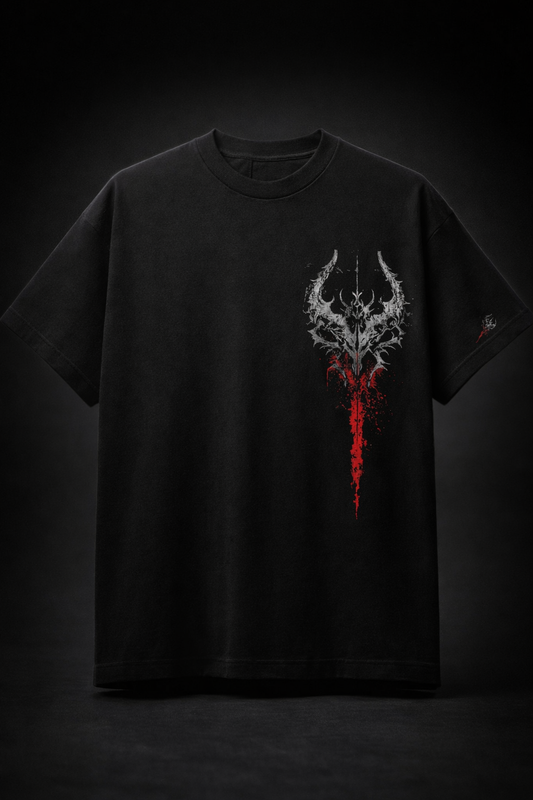 Dark Reign Graphic Oversized T-Shirt – Black Streetwear Edition