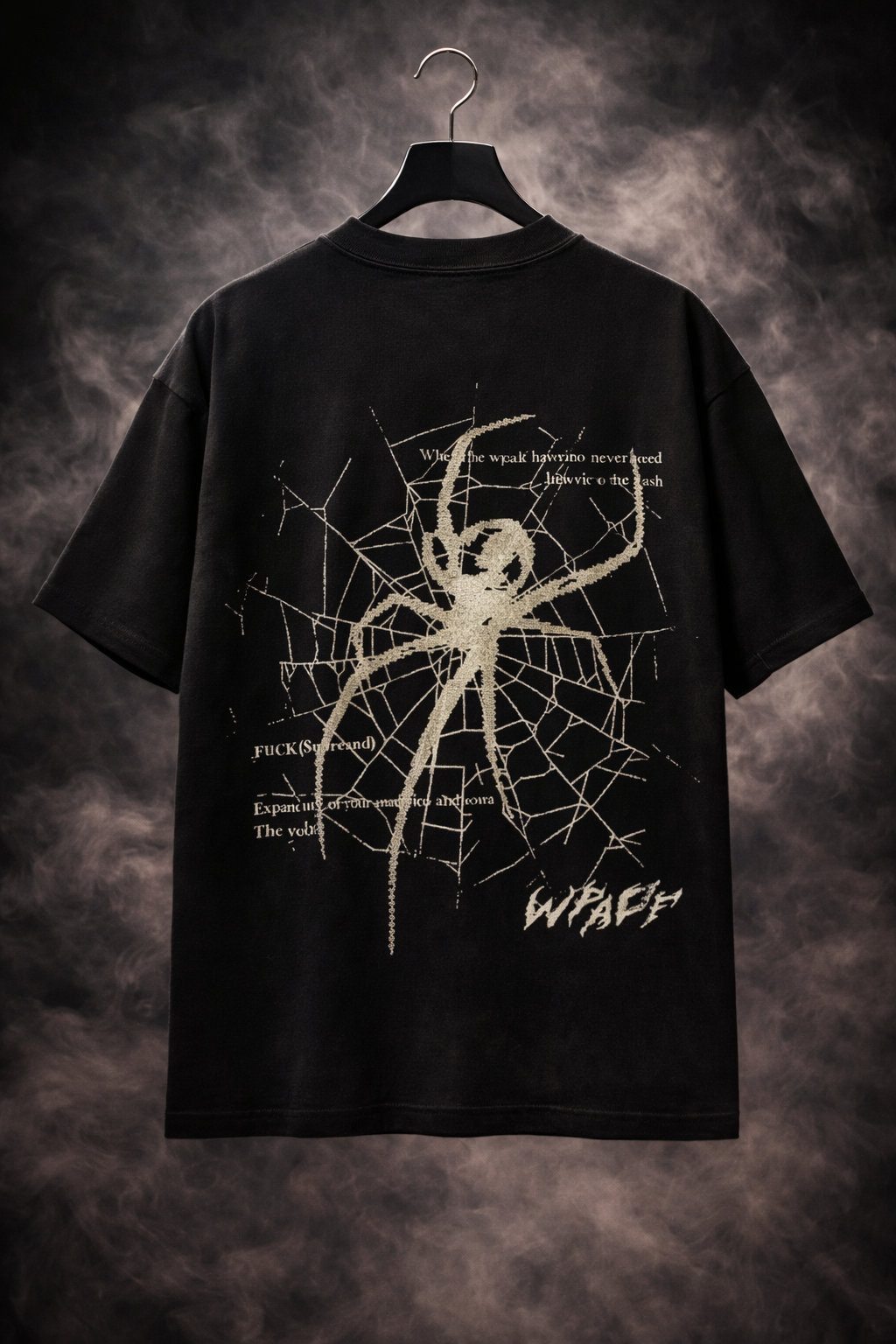 Webbed Chaos Spider Oversized T-Shirt – Dark Streetwear Edition