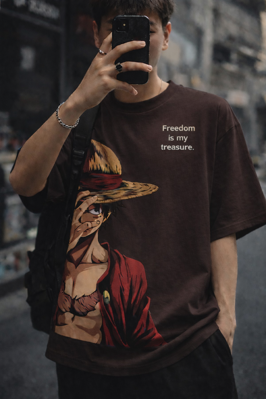 Freedom Oversized Graphic Tee – Off White