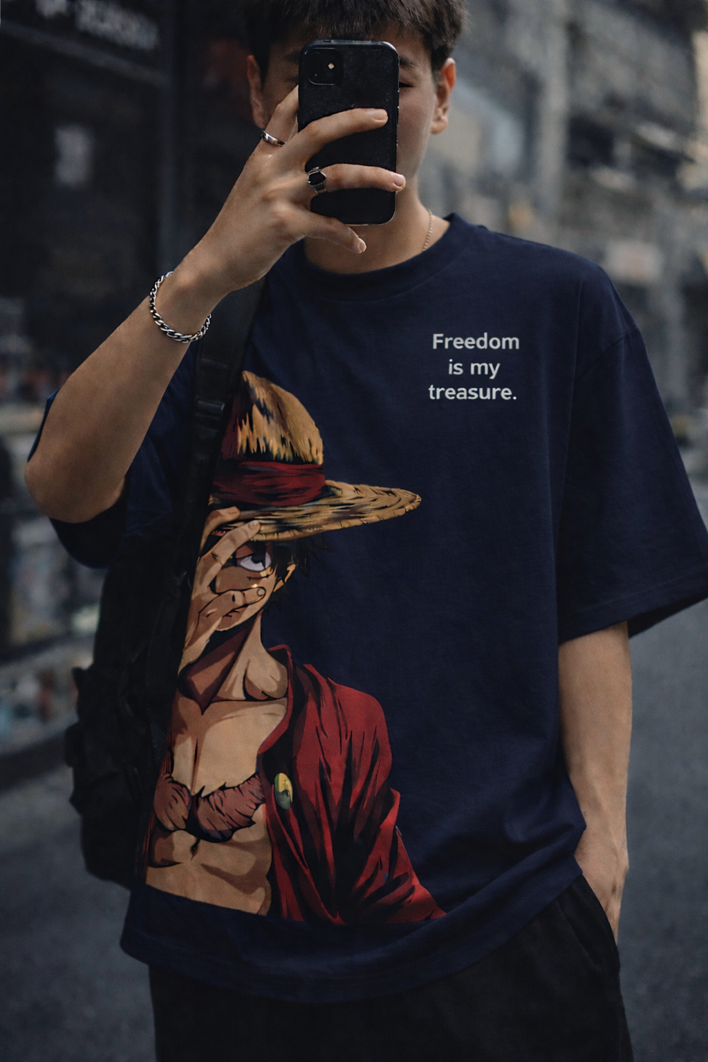 Freedom Oversized Graphic Tee – Off White