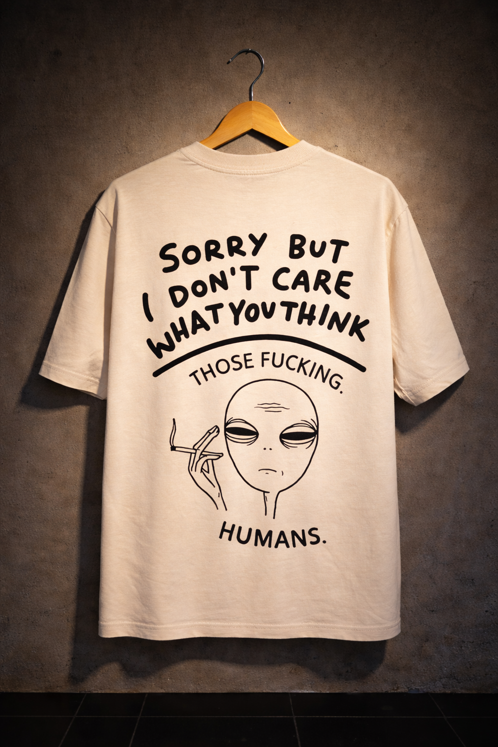 Alien Attitude Graphic Oversized Streetwear T-Shirt