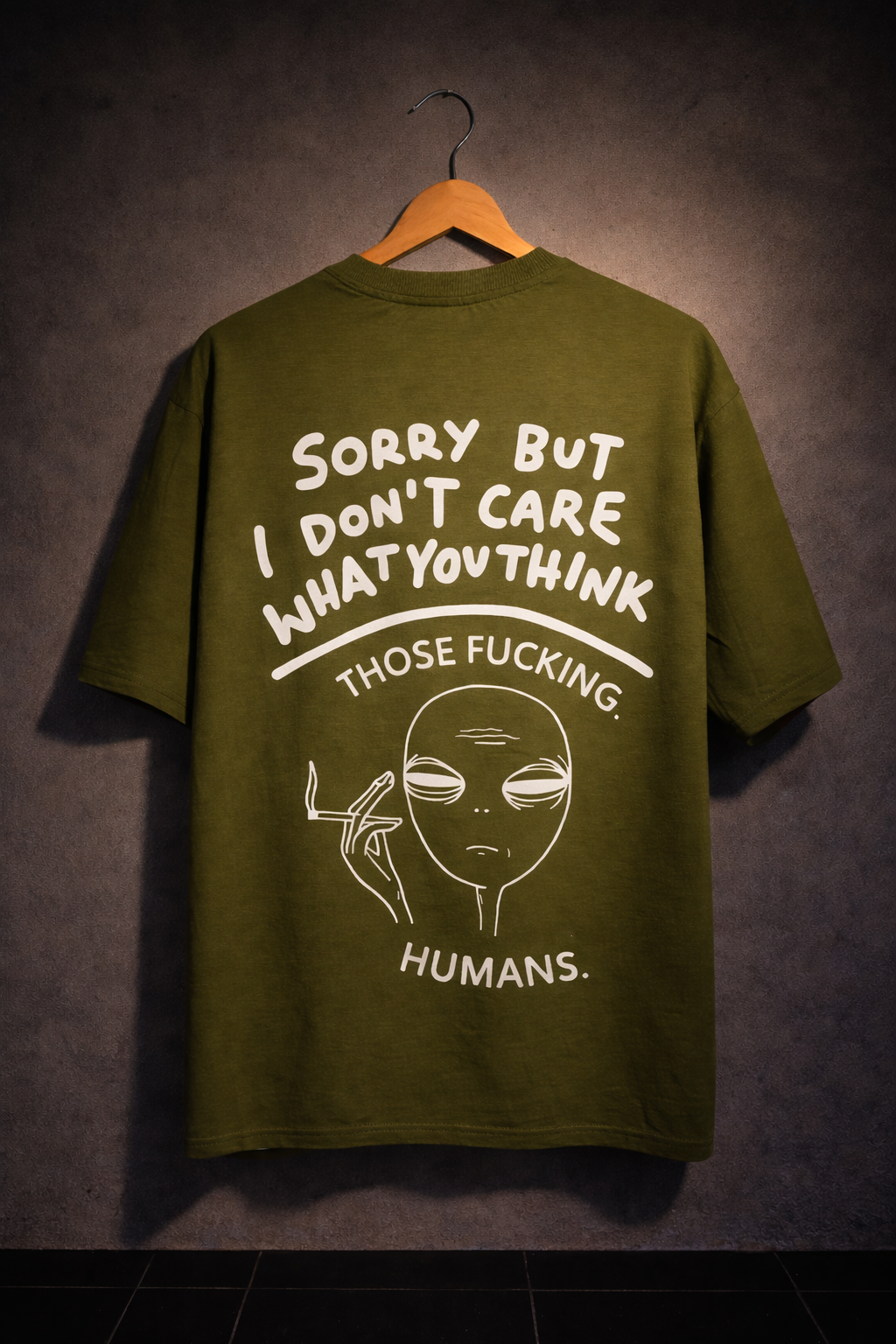 Alien Attitude Graphic Oversized Streetwear T-Shirt